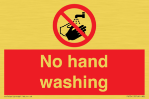 No hand washing